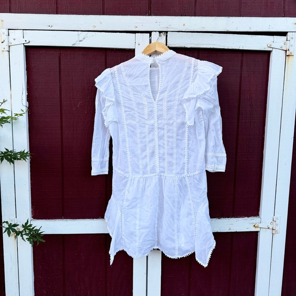 Isabel Marant Étoile Alba Ruffle-Trimmed Embroidered Dress - Picture 12 of 16